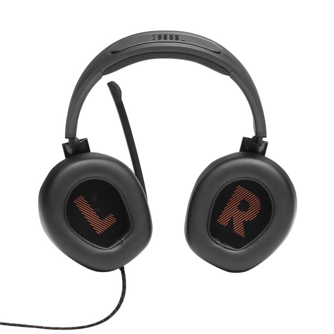 JBL Quantum 300 - Black - Hybrid wired over-ear PC gaming headset with flip-up mic - Detailshot 1 image number null